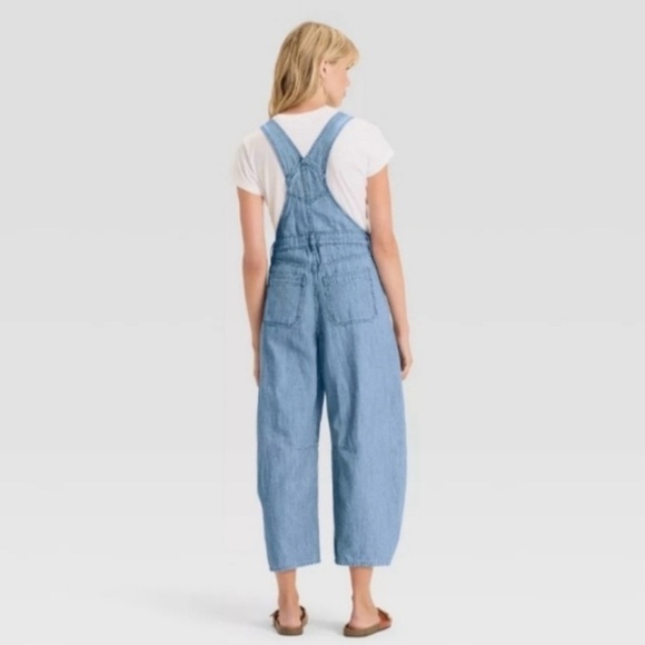 Universal Thread Women's Blue Denim Overalls - Picture 3 of 5